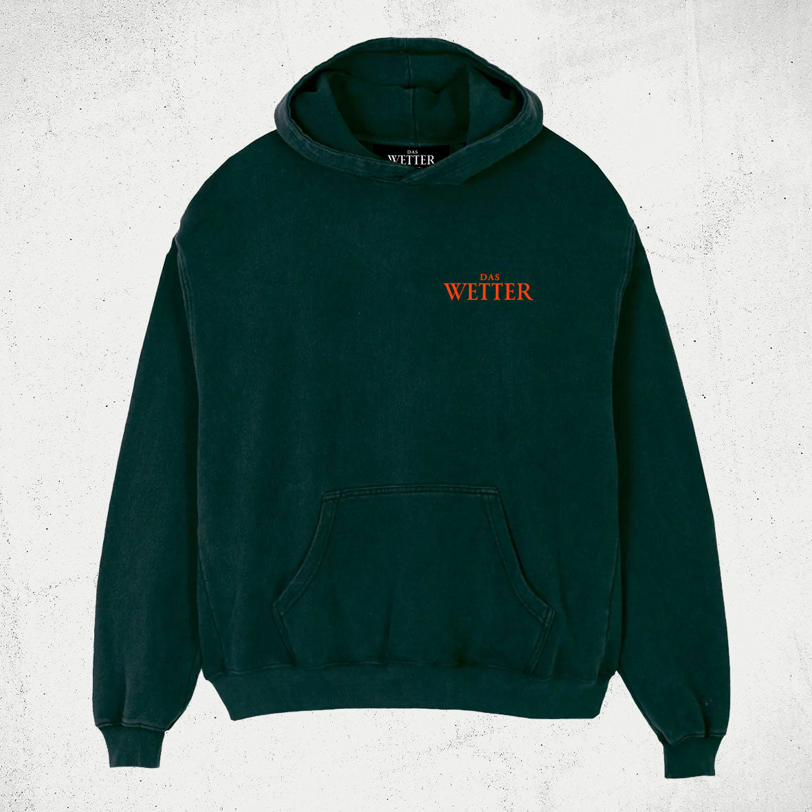 Das WetterDeluxeHoodie »Es kann nur besser werden« (Grün/ Orange