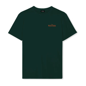 Das Wetter-Deluxe-Shirt »Es kann nur besser werden« (Waldgrün/ Orange)