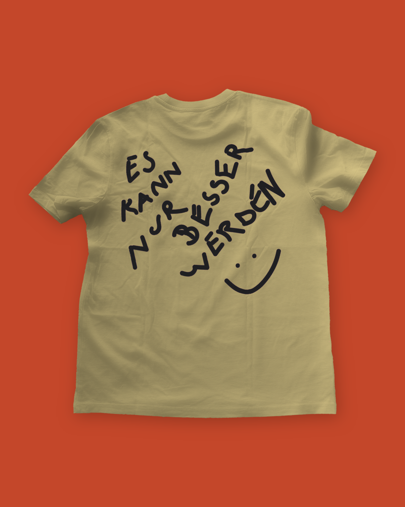 Das Wetter-Shirt »Es kann nur besser werden« (Olive / Schwarz)