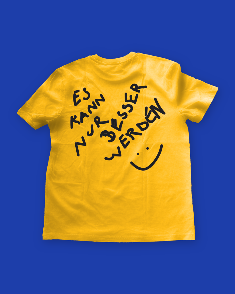 Das Wetter-Shirt »Es kann nur besser werden« (Gelb & Schwarz)