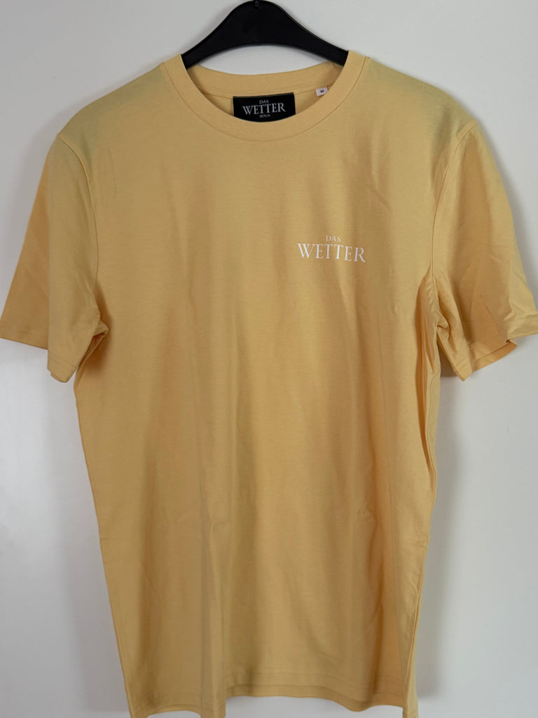 Das Wetter-Shirt »Es kann nur besser werden« Yellow, Druckfarbe weiß
