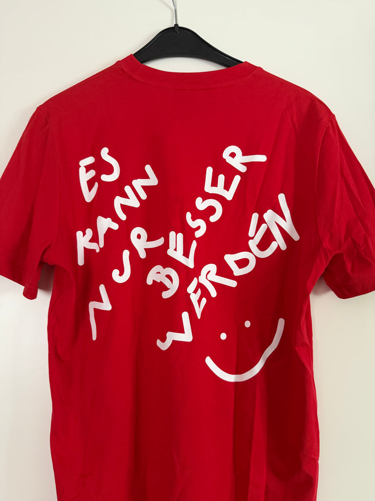 Summer Salte Das Wetter-Shirt »Es kann nur besser werden« in rot, Druck in weiß