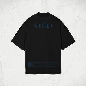 Das Wetter-Heavy Shirt »Inhalt 2022« (Schwarz/ Blau)